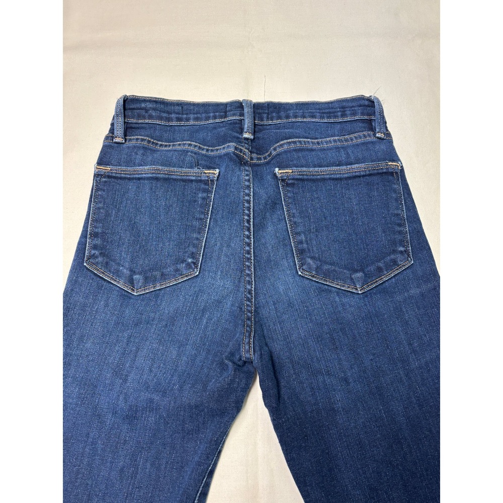 FRAME Le High Skinny Crop Jeans Dark Wash Women's Size 26X27 - Picture 9 of 14